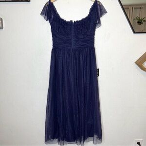 Lulus Navy Blue Off-Shoulder Dress
